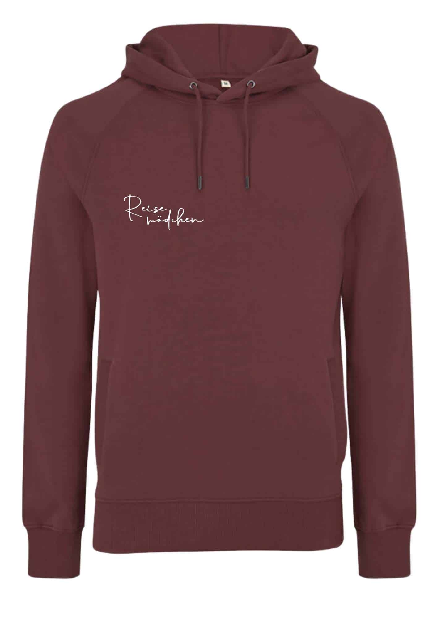 reisemaedchen-globus-hoodie-burgundy-front
