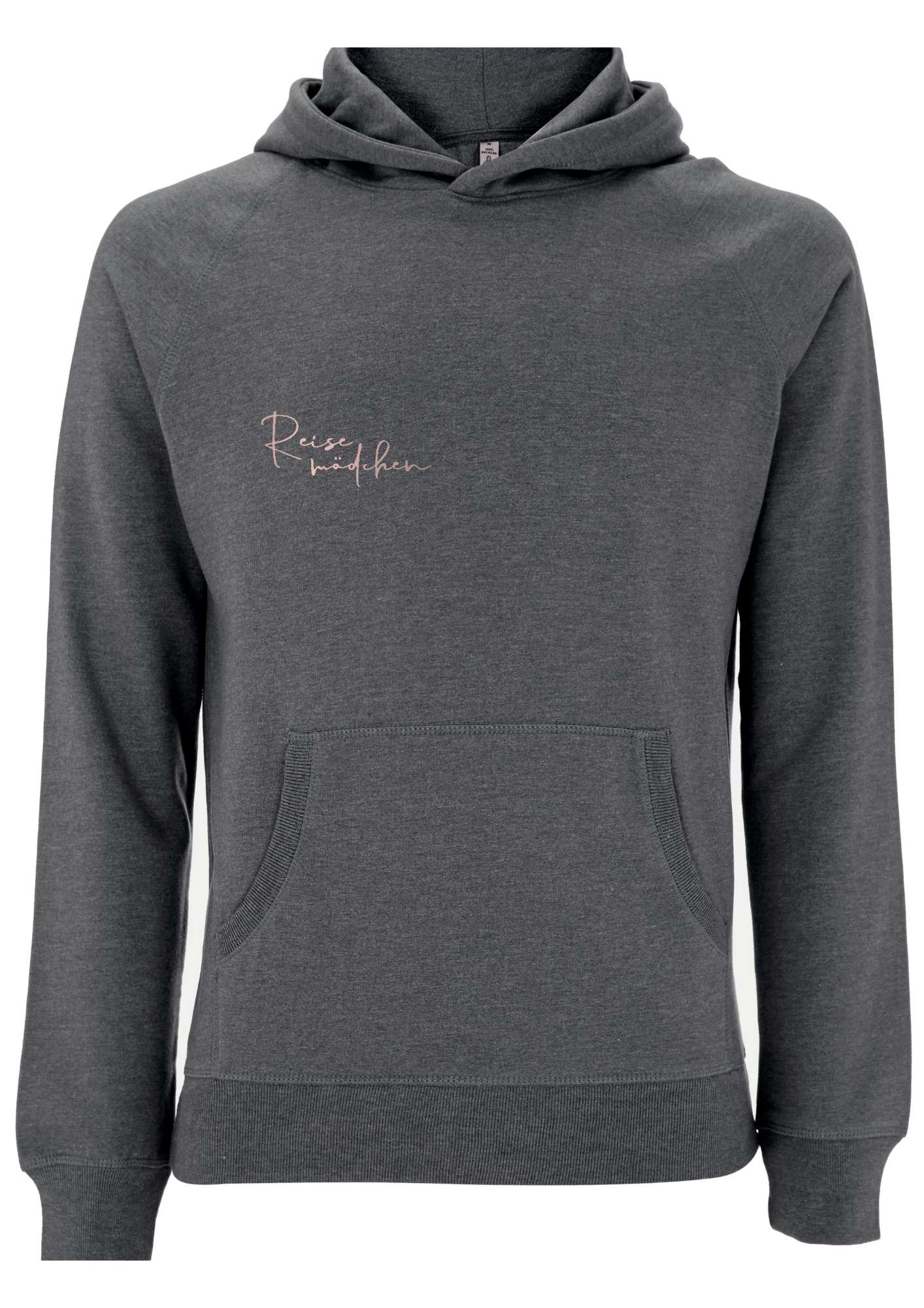 reisemaedchen-globus-hoodie-graukupfer-front